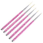 5 in 1 7/9/11/15 / 20mm Nail Art Draw Line Pen Nails Painted Brush