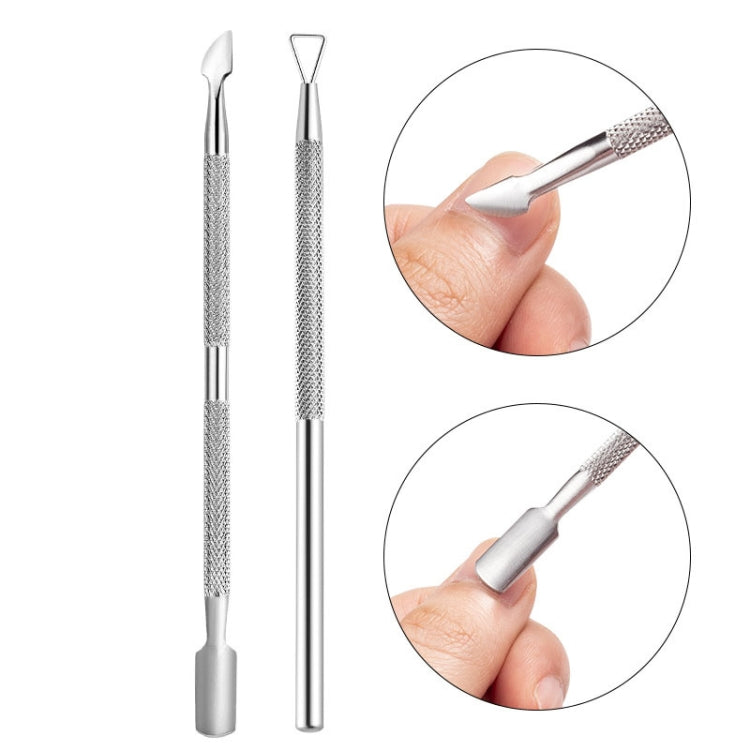 FABIYAN Stainless Steel Dead Skin Shear Steel Push Nail Art Tool Set, Specification: Set 1
