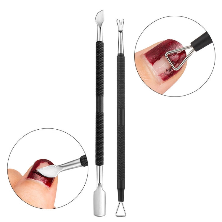 FABIYAN Stainless Steel Dead Skin Shear Steel Push Nail Art Tool Set, Specification: Set 3