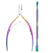 FABIYAN Stainless Steel Dead Skin Shear Steel Push Nail Art Tool Set, Specification:   Set 5