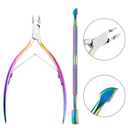 FABIYAN Stainless Steel Dead Skin Shear Steel Push Nail Art Tool Set, Specification:   Set 5