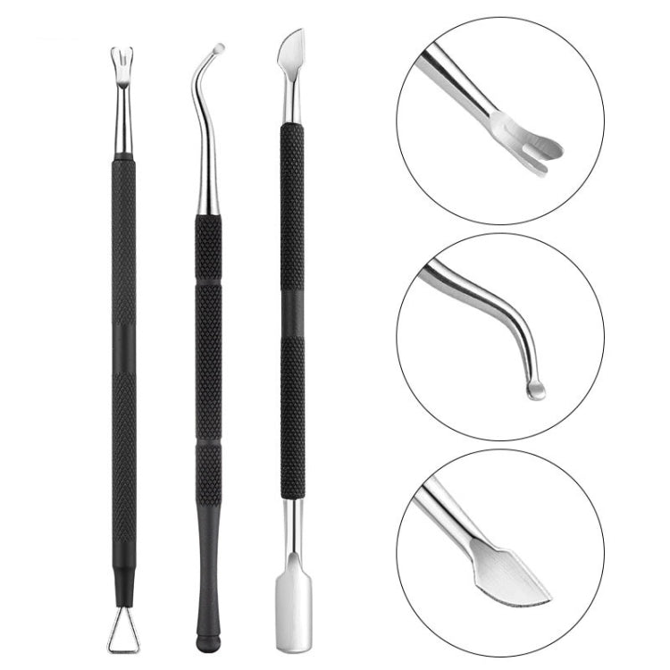 FABIYAN Stainless Steel Dead Skin Shear Steel Push Nail Art Tool Set, Specification:   Set 6