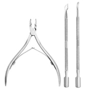 FABIYAN Stainless Steel Dead Skin Shear Steel Push Nail Art Tool Set, Specification:   Set 9