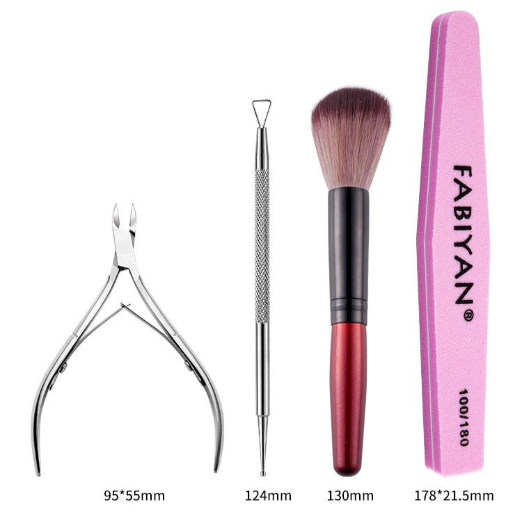 FABIYAN Nail Art Tool Set Manicure Disarm Tool Set, Specification: 6-piece Set