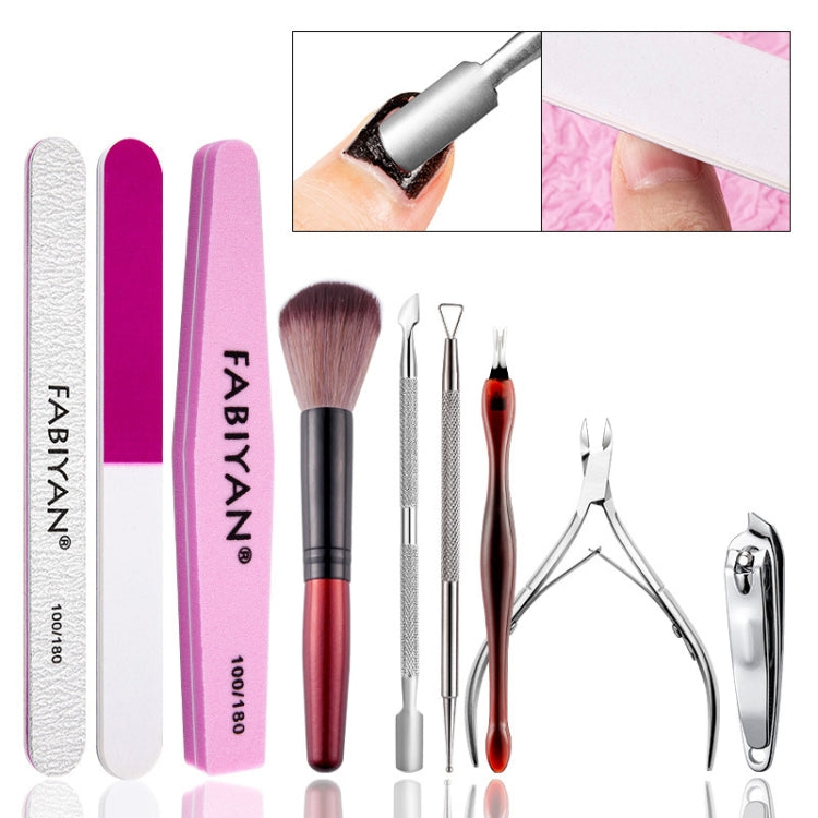 FABIYAN Nail Art Tool Set Manicure Disarm Tool Set, Specification: 7-piece Set