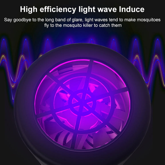 Home Bedroom Light Wave Physical Mosquito Trap Mosquito Lamp, Colour: Black