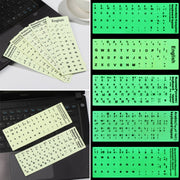 3 PCS Luminous Keyboard Stickers Notebook Desktop Computer Keyboard Stickers(Hebrew)