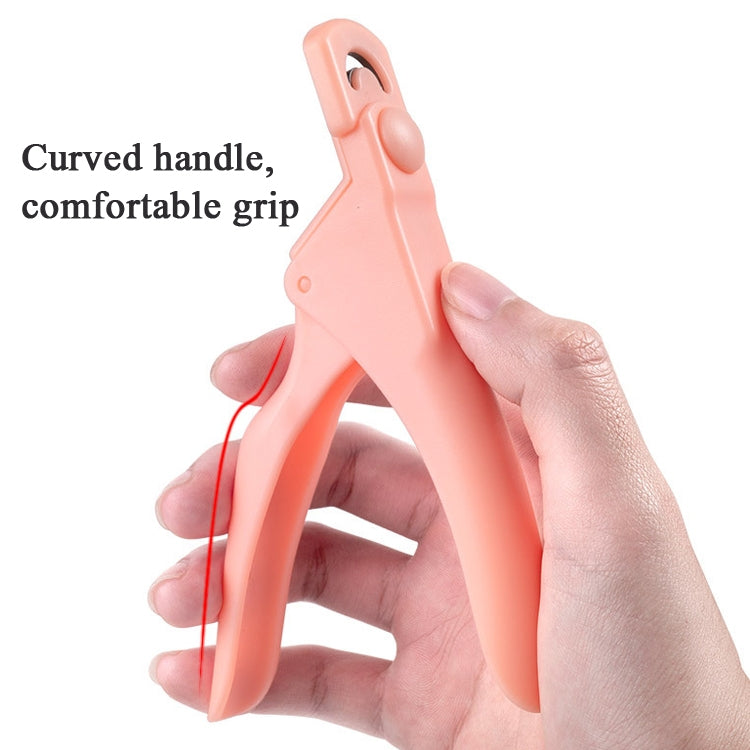 Nail Scissors U-Shaped Scissors DIY French Nail Fake Nail Scissors, Specification: Black