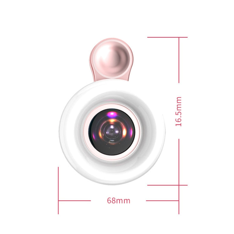 Mobile Phone Macro Lens Beauty Makeup Selfie Light(Black)
