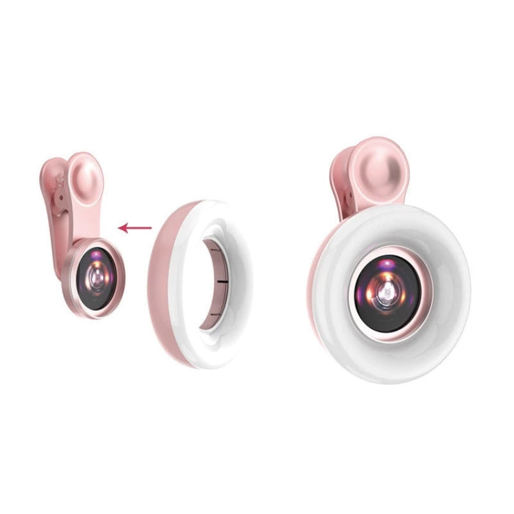 Mobile Phone Macro Lens Beauty Makeup Selfie Light(Black)