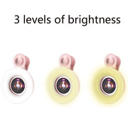 Mobile Phone Macro Lens Beauty Makeup Selfie Light(Black)
