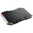 NUOXI Q8 Notebook Radiator LCD Screen Button Controllable RBG Luminescence Computer Cooling Base(Black) - free shipping - PMC TechLife - Order now!