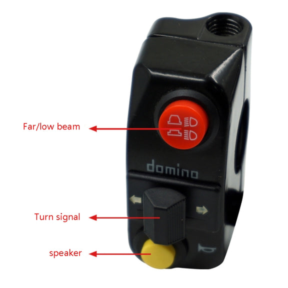 Motorcycle Modification Aluminum Alloy Handle Switch High Low Beam Light Turn Signal Horn Control Switch(Black)