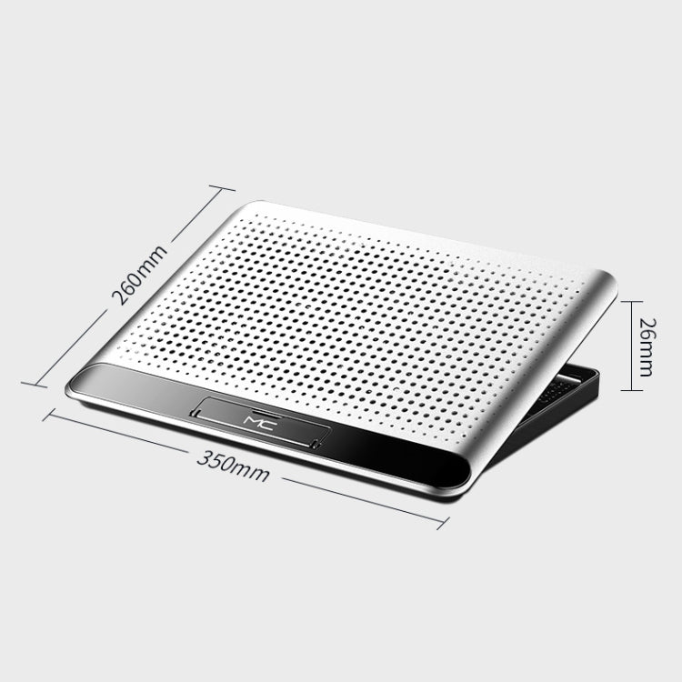 NUOXI Q5 Notebook Radiator Base Computer Aluminum Alloy Plate Pad Fan Bracket(Black)
