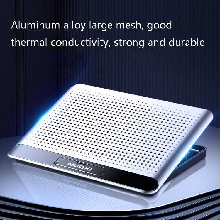 NUOXI Q5 Notebook Radiator Base Computer Aluminum Alloy Plate Pad Fan Bracket(Black)