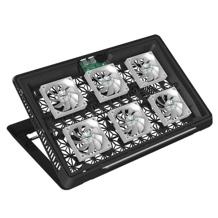 NUOXI X8 Aluminum Alloy Notebook Radiator Computer Multi-File Adjustment Bracket(Black)