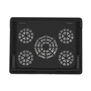 NUOXI S500 Double Switch Control Laptop Radiator Five-Fan Multi-Angle Adjustment Computer Base without Speed Regulation(Black)
