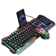 LIMEIDE T21 104Keys Wired Gaming Backlit Computer Manipulator Keyboard and Mouse Set, Cable Length: 1.4 m(White)