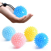 2 PCS TPR Grip Ball Rehabilitation Hemiplegia Stroke Massage Finger Ball, Specification: 6.5cm 20 Pounds (Light Blue)