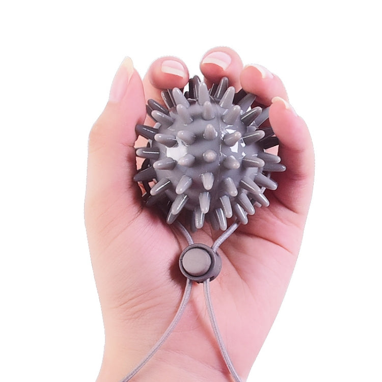 TPR Grip Ball Rehabilitation Hemiplegia Stroke Massage Finger Ball, Specification: 5.5cm With Rope (Gray)