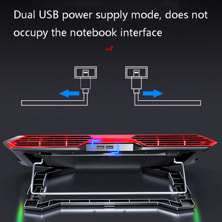 MC X500 Laptop Radiator Heightening Bracket Cooling Base(Black Red Standard Version)