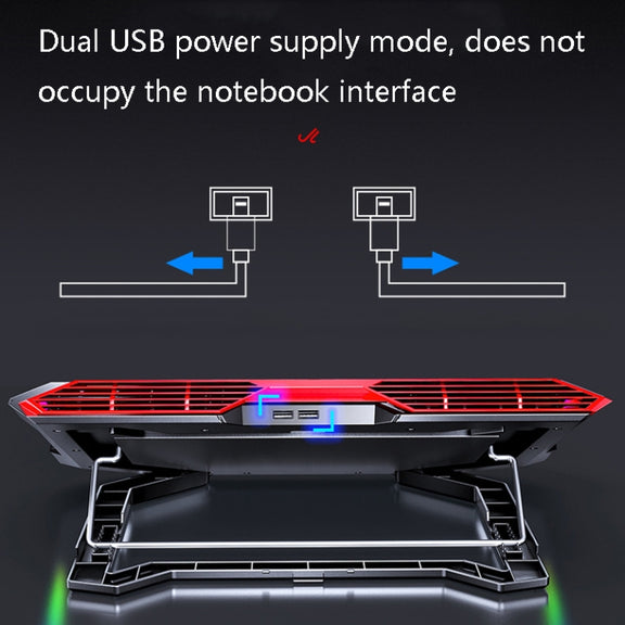 MC X500 Laptop Radiator Heightening Bracket Cooling Base(Black Red Standard Version)