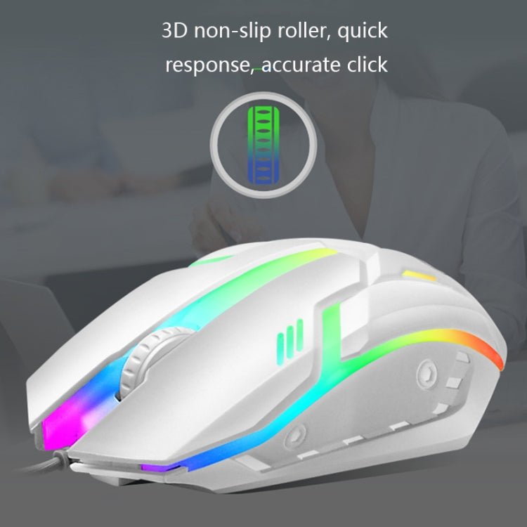 LIMEIDE GTX300 104 Keys Retro Round Key Cap USB Wired Mouse Keyboard, Cable Length: 1.4m, Colour: Punk Single Keyboard White