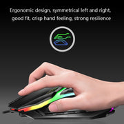 LIMEIDE GTX300 104 Keys Retro Round Key Cap USB Wired Mouse Keyboard, Cable Length: 1.4m, Colour: Punk Set Black