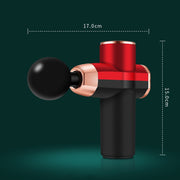 12V Mini Fascia Gun  Electrical Muscle Relax Massage Gun(Black Green)