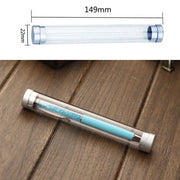 5pcs Transparent Cylindrical Pen Box Plastic Crystal Pen Box