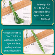 Resin Scraping Sheet Massage Facial Tendon Stick Beauty Salon Shave Board Acupuncture Pen, Color Classification: Amber Point Stick