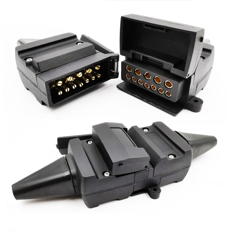VP1120A 12P RV Trailer Plug Socket Water-resistant Connector AU Plug
