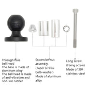 N-P090 Hollow Ball Head Loading Mobile Phone Bracket Handlebar Holder