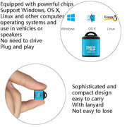 480Mbps Mini Micro SD Card Mobile Phone High-Speed TF Memory Card Reader Computer Car Speaker Card Reader(Black)
