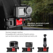 Sunnylife TY-Q9266 for Insta360 GO / DJI Osmo Action / GoPro Mount Bracket Stabilizer Backpack Clip with Screw