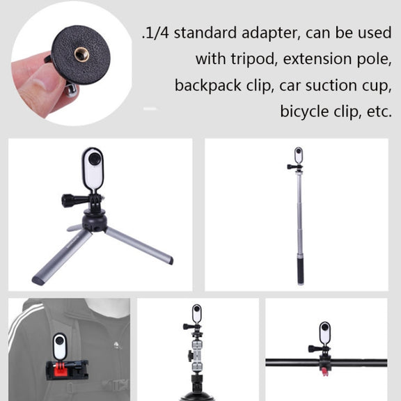 Sunnylife for Insta360 GO / DJI Osmo Action / GoPro Mount Bracket Stabilizer Aluminum Alloy Mini Tripod