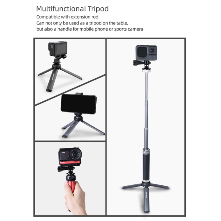 Sunnylife for Insta360 GO / DJI Osmo Action / GoPro Mount Bracket Stabilizer Aluminum Alloy Mini Tripod