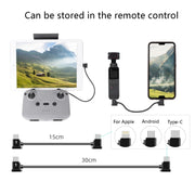 Sunnylife TY-X9304 Suitable For DJI Mavic Air 2S / DJI FPV Flight Glasses V2 / Mavic Mini2 / Osmo Pocket 2 Mobile Phone Tablet Cable 15cm Type-C to Type-C Cable