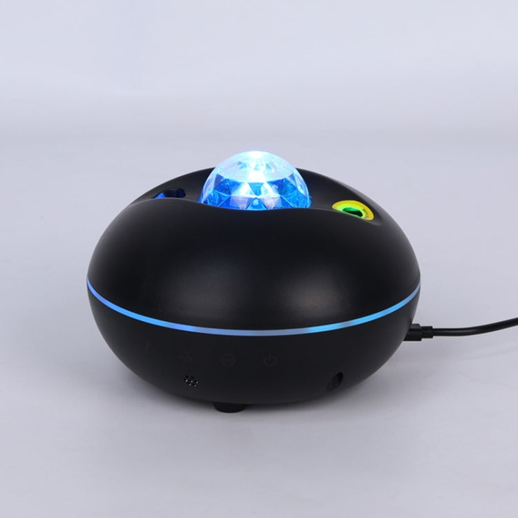 LED Watermark Remote Control Projection Starry Sky Light Laser Projection Light Atmosphere Night Light(Black)