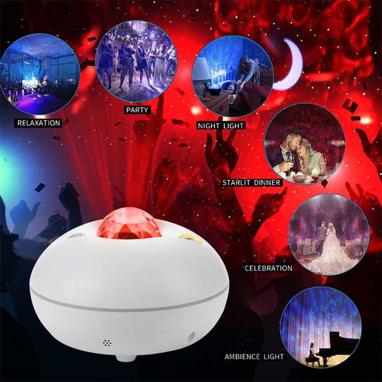 LED Watermark Remote Control Projection Starry Sky Light Laser Projection Light Atmosphere Night Light(Black)