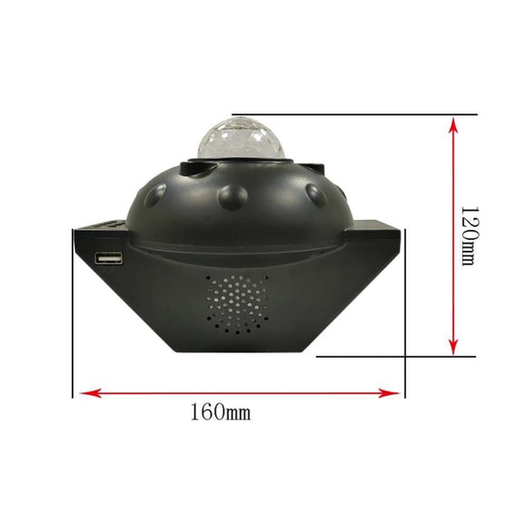 SC522-01 USB Bluetooth Music Watermark Starry Sky Projection Light LED Stage Light Night Light(Black)