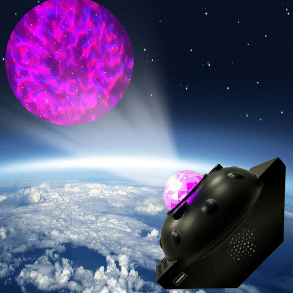 SC522-01 USB Bluetooth Music Watermark Starry Sky Projection Light LED Stage Light Night Light(Black)