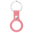 Anti-scratch Top-layer Cowhide Leather Protective Cover with Hanging Buckle for Airtag(Pink) - Other by PMc TechLife | Online Shopping South Africa | PMc TechLife | Buy Now Pay Later Mobicred