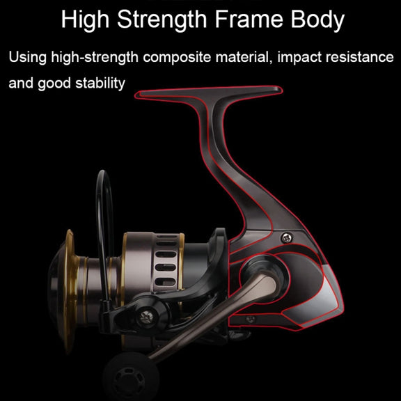 All Metal Rocker Arm Smooth Fishing Reel Spinning Reel, Spec: HE800 (EVA Grip)