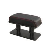 Car Arm Handle Seat Left Hand Elbow Tray Universal Leather Increasing Pad Central Armrest Box(Black+Red Line)
