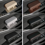 Car Arm Handle Seat Left Hand Elbow Tray Universal Leather Increasing Pad Central Armrest Box(Gray)