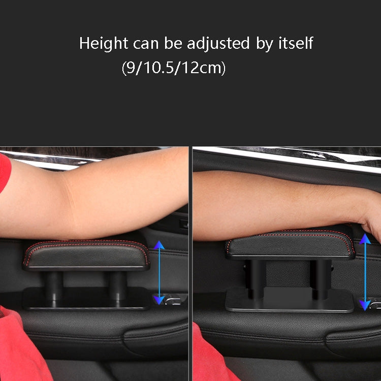 Car Arm Handle Seat Left Hand Elbow Tray Universal Leather Increasing Pad Central Armrest Box(Beige)