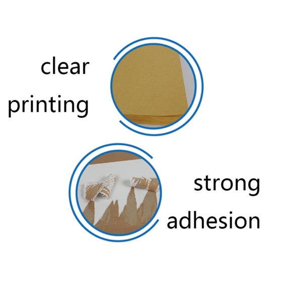 GYNP8081 100 PCS Laser Inkjet Mark Sticker A4 Kraft Paper Self-Adhesive Printing Paper, Colour: Light