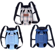Dog Going Out Foldable On Chest Backpack Pet Carrier Bag, Colour: Blue Denim (Four Seasons)(S)