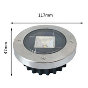 Outdoor Solar Buried Light Household Garden Grass Ground Water-resistant Lamp(Warm Light)